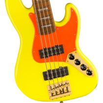 Fender MonoNeon Jazz Bass® V, Maple Fingerboard, Neon Yellow