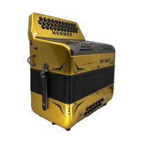 Hohner Anacleto Collection REY ESPECIAL FBbEb-YELLOW GUN/YELLOW Key of F (FA) 2 Voice Accordion