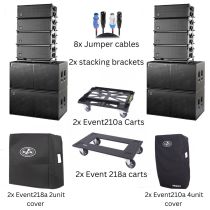 DAS (8) Event 210a (4) Event 218a system PACK with CARTS and COVERS 