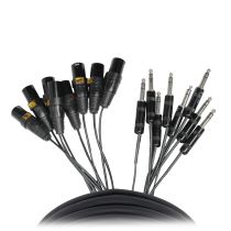 Prox PRXC8SXM10X10 10PCS 10' Ft High-Performance 8-Channel Snake Cable XLR-M TO 1/4" TRS Balanced Audio Cable