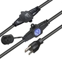 Prox PRXCMEP12529X3 3PCS 52' Ft. Male NEMA 120VAC to 9-Outet Female Edison 12/3AWG Power Extension Cable