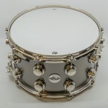 DW Collector&#039;s Series Snare Drum - 8 x 14 inch - Satin Black Over Brass with Nickel Hardware
