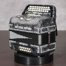 Settimio Soprani ART5SWBKOYSTFBE 3-Row Diatonic Accordion - FBbEb, Black Oyster