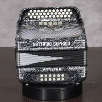Settimio Soprani ART5SWBKOYSTFBE 3-Row Diatonic Accordion - FBbEb, Black Oyster