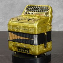 Settimio Soprani BEL5SWULTCGOLDFBE 3-Row Diatonic Accordion - FBbEb, Gold