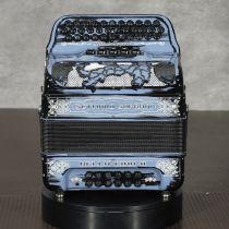 Settimio Soprani BEL5SWULTPIBLUFBE 3-Row Diatonic Accordion - FBbEb, Pigeon Blue/Black