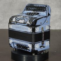 Settimio Soprani BEL5SWULTPIBLUFBE 3-Row Diatonic Accordion - FBbEb, Pigeon Blue/Black