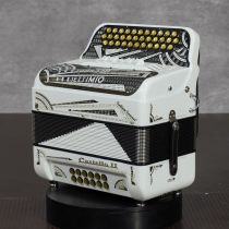 Settimio Soprani CASTII5SWWHTGCF 3-Row Diatonic Accordion - GCF, White