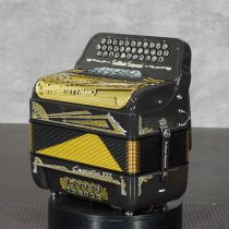 Settimio Soprani CASTTTSBKEF 3-Row Diatonic Accordion - FBE/EAD 2-Tonos, Black