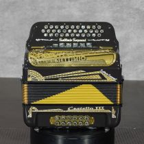 Settimio Soprani CASTTTSBKEF 3-Row Diatonic Accordion - FBE/EAD 2-Tonos, Black
