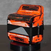 Settimio Soprani CASTTTSLUMBRREDEF 3-Row Diatonic Accordion - FBE/EAD 2-Tonos, Luminous Red