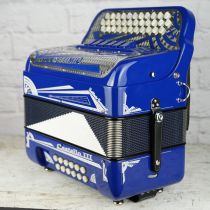 Settimio Soprani Castello III Diatonic Two Tone Button Accordion in Royal Blue Two Tone GCF / FBE 