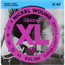 D'Addario EXL120 Nickel Wound Electric Strings .009-.042 Super Light