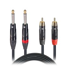 Prox PRXCDPR05X50 50PCS 5' Ft. High Performance 1/4â€ Male TS  to Dual RCA Male Unbalanced Audio Cable
