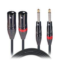 Prox PRXCDPXM10X10 10PCS 10' Ft. High Performance Dual 1/4â€ TS Male to Dual XLR Male Unbalanced Audio Cable