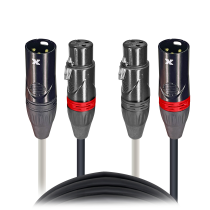 Prox PRXCDXLR10X50 50PCS 10' Ft. Balanced Dual XLR-M to Dual XLR-F High Performance Audio Cable