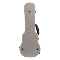 Gray Tweed Archtop Ukulele Hardcase - Concert