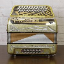 Acordeón Settimio Soprani / 6 registros Modelo "Castello III" Gold Sparkle in GCF /FBE with case