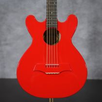 Jesus Garibay High-Gloss Red Double-Cutaway Bajo Quinto
