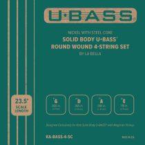 Nickel with Steel Core Solid Body U•BASS® Round Wound 4-String Set
