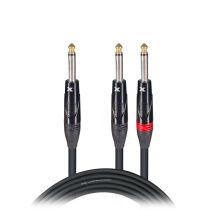 Prox PRXCPYP03X10 10PCS 3 Ft. 1/4" TS-M to Dual 1/4" TS-M High Performance Audio Cable