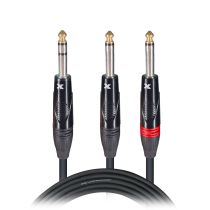 Prox PRXCSYP10X50 50PCS 10 Ft. Unbalanced TRS-M Stereo to Dual TS High Performance Audio Y Cable