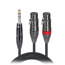 Prox PRXCSYXF10X10 10PCS 10 Ft. High Performance Y Cable 1/4" TRS-M Stereo to Dual XLR-F