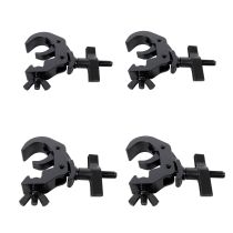 Prox PRTC12HBLKX4X6 6PCS Set of 4 Aluminum Self-Locking M10 Clamp with Big Wing Knob for 2" Truss Tube Capacity 330 lbs. Black Finish