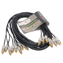 Prox PRXC8RCA10X10 10PCS 10&#039; FT Premium 8 Channel Snake 8x RCA Male to 8x RCA Male Cable