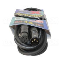 Prox PRXCDMX15X10 10PCS 15 Ft. High Performance DMX Male 3-Pin to DMX Female 3-Pin Cable