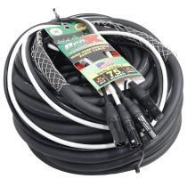 Prox PRXCDXLR75X2 2PCS 75&#039; Ft High Performance Dual XLR-M to Dual XLR-F Audio Cable