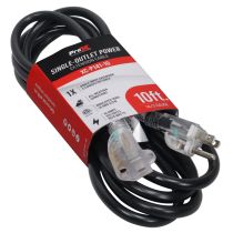 Prox PRXCP14110X50 50PCS 10&#039; Ft. 120VAC NEMA 15 Male to 3 Outlet Female Power-Extension Cord 14 AWG