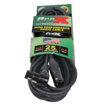 Prox PRXCXLR25FRX50 50PCS 25&#039; Ft High Performance Right-angle XLR-F to XLR-M Audio Balanced Cable