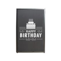 Prox PRXFSHBD21 Happy Birthday Facade Enhancement Scrim - White Print on Black | Set of Two