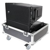 Prox PRXRCFHDL10AX2W Fits 2x RCF HDL 10-A Line Array Speakers Flight Case with 4 inch Wheels