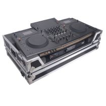 Prox PRXSOPUSQUAD ATA Flight Style Road Case For Pioneer Opus Quad DJ Controller with 1U Rack Space and Wheels
