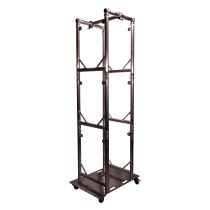 Prox PRXTGRUPKGX6BLK Truss Modular 6X Rapid U Grid Trio Package for Lighting - Moving Heads W-Rolling Aluminum Baseplate | Black Finish