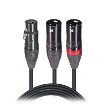 Prox PRXCYXF25X10 10PCS 25' Ft High Performace Y-Cable XLR-F to Dual XLR-M Audio Cable