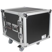 Prox PRT10RSP24W 10U Space Shockproof Amp Rack ATA Flight Case 24 In Depth W-Casters