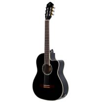 Ortega RCE 141BK Acoustic-Electric Nylon Classical Guitar w/ Bag