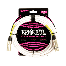 Ernie Ball 20' Male Female XLR Microphone Cable White