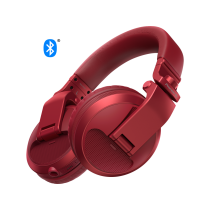 Pioneer DJ HDJ-X5BT Bluetooth Over-Ear DJ Headphones (Metallic Red)