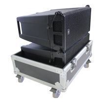 Prox PRXRCFHDL6ALAX2W Line Array Flight Case for 2 RCF HDL6-A HDL26-A Speakers W/Wheels