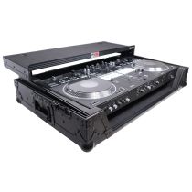 Prox PRXSDDJREV7WLTBL ATA Style Flight Case for Pioneer DDJ-REV7 DJ Controller with Laptop Shelf Wheels and 1U Rackspace Black Finish