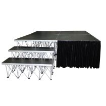 Prox PRXSFSKIRT16 StageX 16 inch Portable Stage Stage Skirt Black - Compatible with XSQ XSU Stages