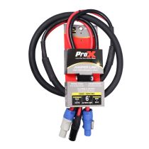 Prox PRXCPWC14XLR06 6' Ft Dual 14AWG Powerkon to Dual XLR Combo Link Jumper Cable