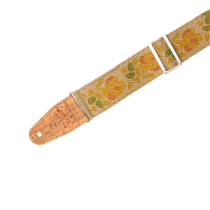 Levy's Hemp Guitar Strap - Rosa Motif - Yellow and Orange