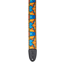 Levy's Stained Glass Guitar Strap-Orange and Blue