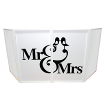 Prox PRXFSMRMRS20X2 Mr and Mrs Facade Enhancement Scrims - Black Script on White | Set of Two