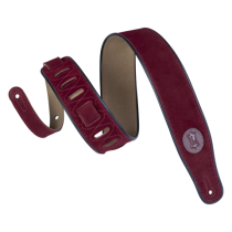 Levy's  2 1/2" Wide Burgundy Suede Guitar Strap.